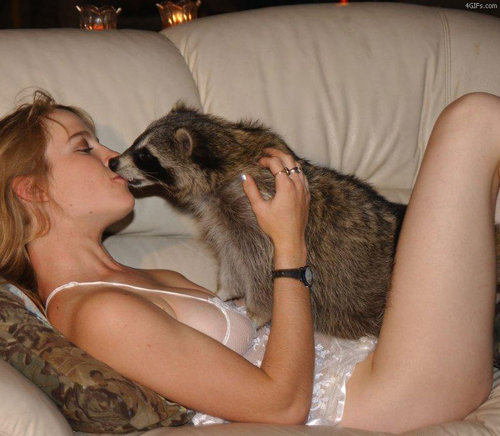 Raccoon Babe Magnet_Smoke & a Coke 091010