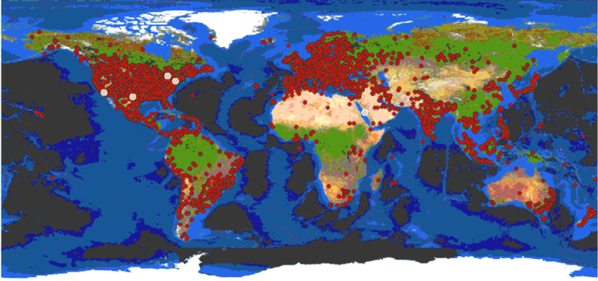 World Map 29 Oct 2011