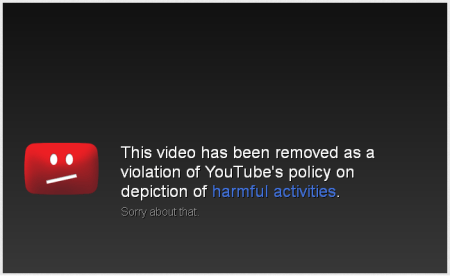 YouTube Squelch Warning