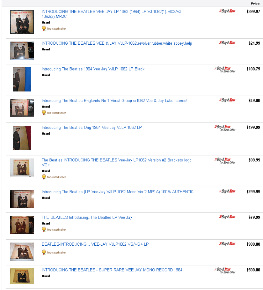 Ebay Introducing The Beatles