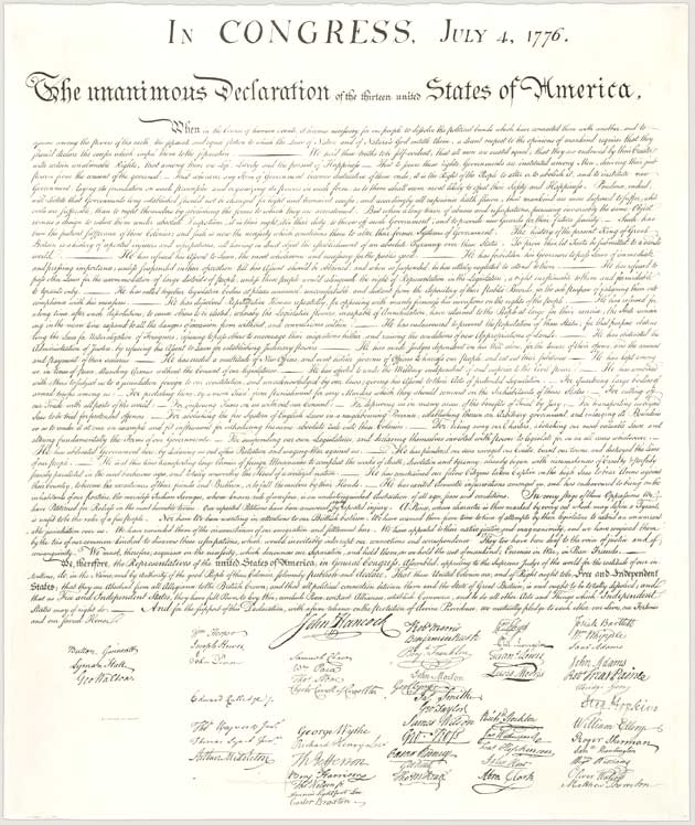 DECLARATION OF INDEPENDENCE 1776