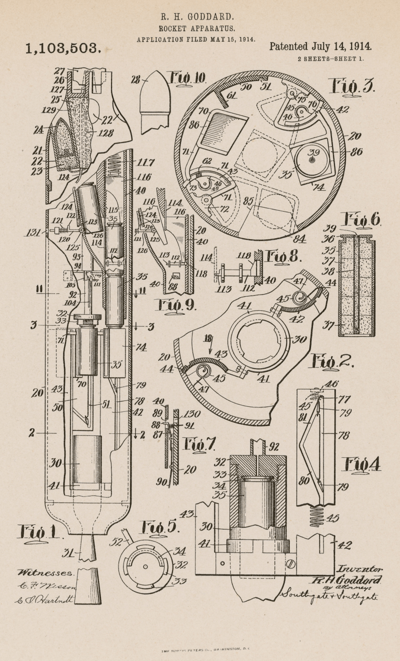 Robert Goddard Patent 1914