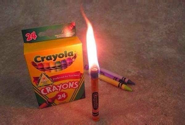 burn a crayon