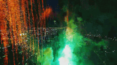 UAV in Fireworks